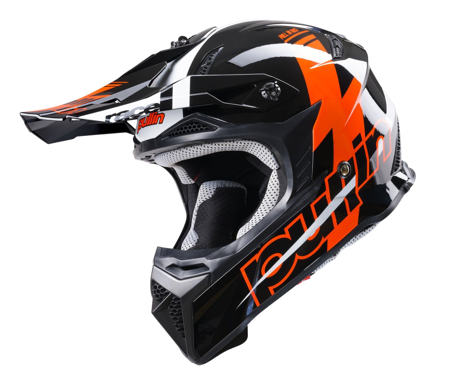 Pull In Master Race Trash Kask Yarış Siyah Turuncu