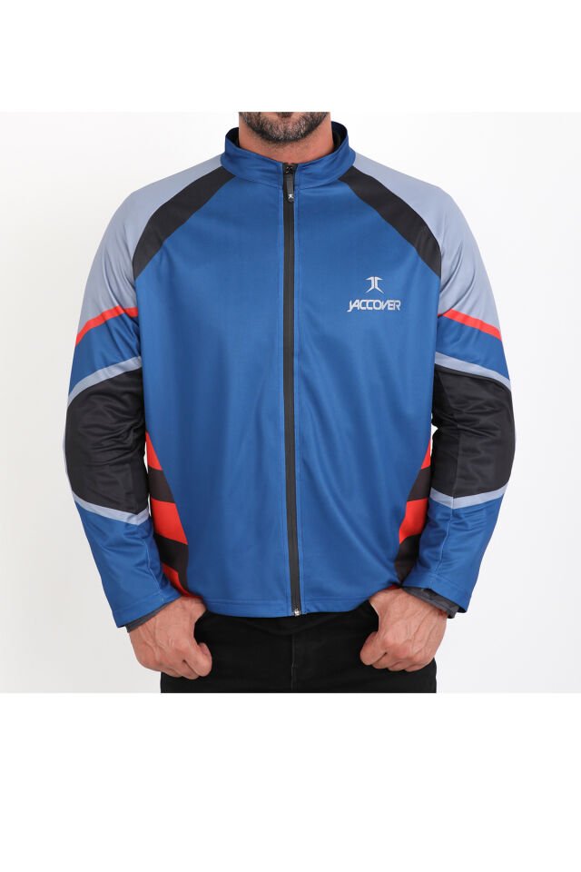 J-Blue Force Fermuarlı Jersey Mavi - S