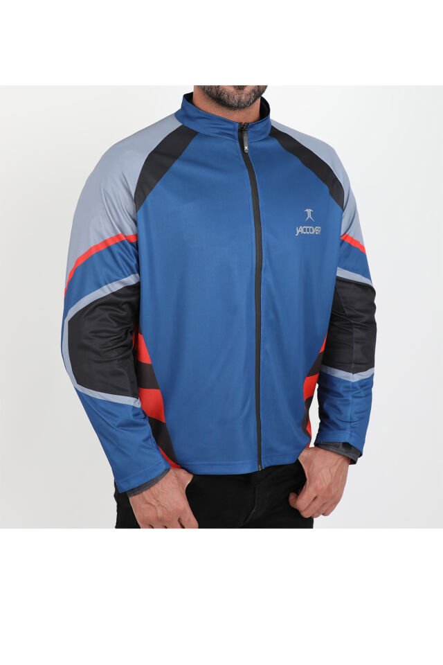 J-Blue Force Fermuarlı Jersey Mavi - M