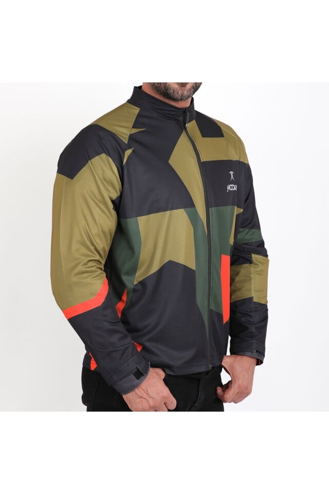 J-Camouflage Fermuarlı Jersey KAMUFLAJ - S