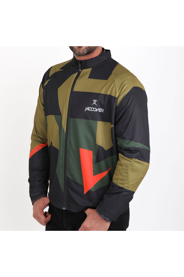J-Camouflage Fermuarlı Jersey KAMUFLAJ - M