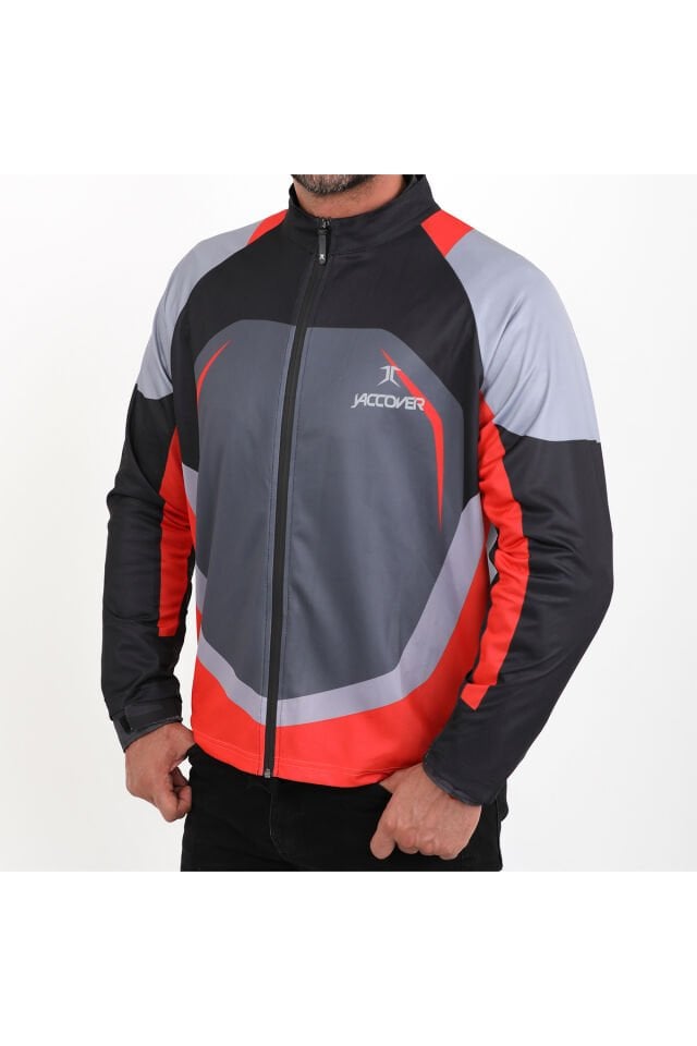 J Storm Fermuarlı Jersey GRİ - M