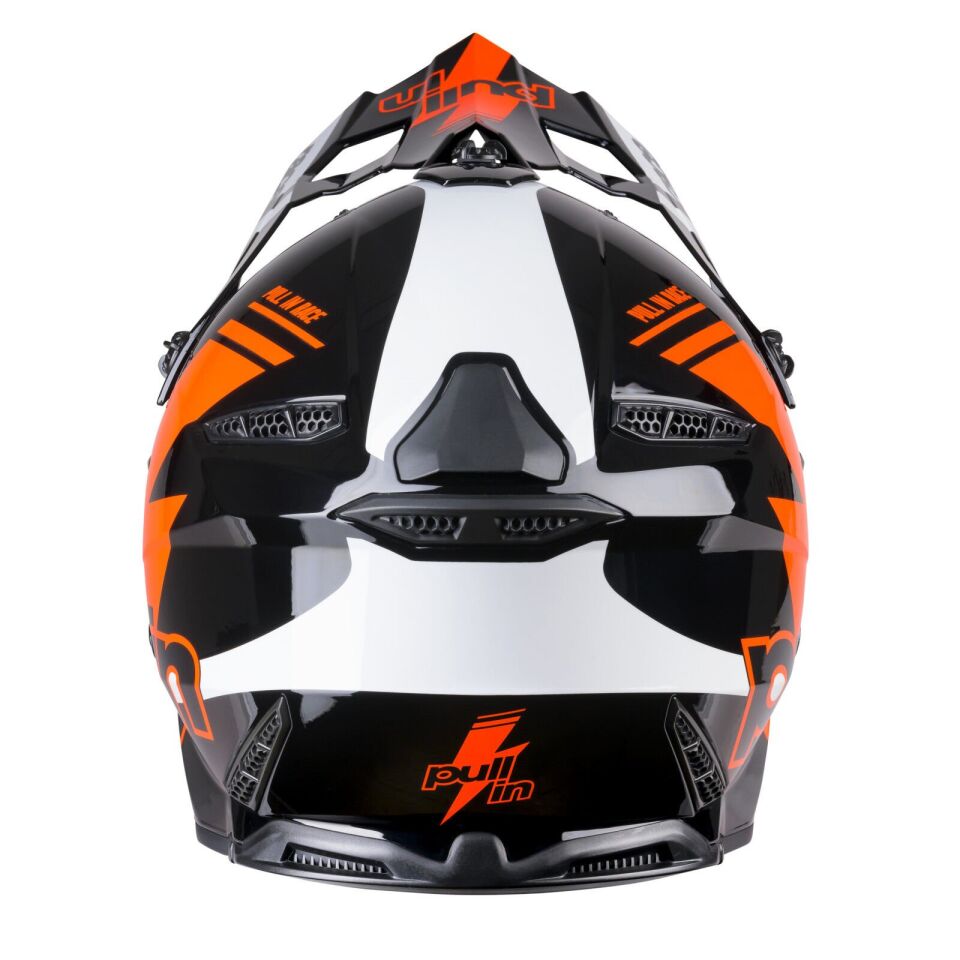 Pull In Master Race Trash Kask Yarış Siyah Turuncu