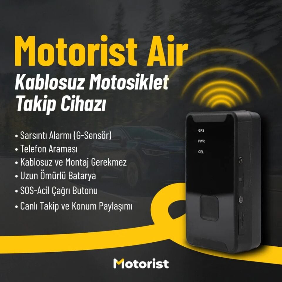 Motorist Air – Kablosuz Motosiklet Takip Cihazı