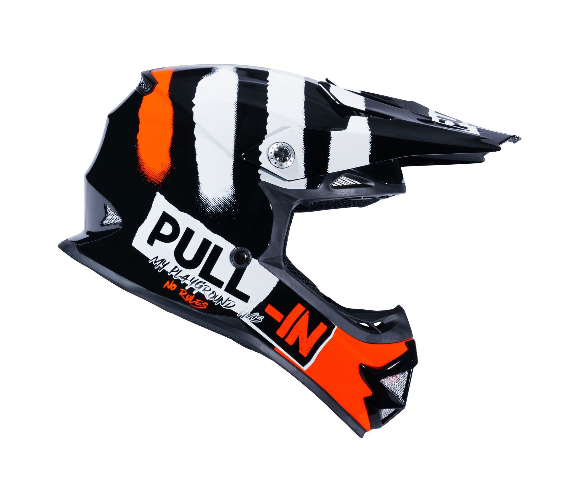 Pull in Trash Orange Black Çocuk Kaskı