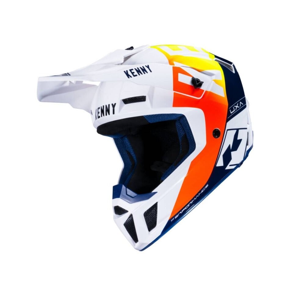 Kenny Racing Performance Graphic Helmet White Navy Orange