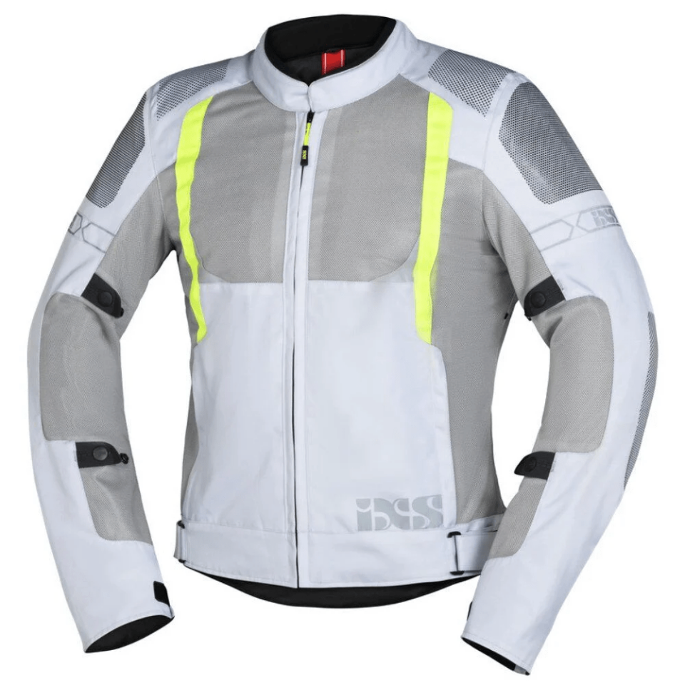 IXS Sports Jacket Trigonis Air Light Grey Neon Yellow