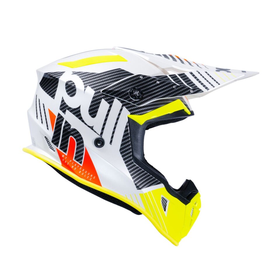 Pull In Master Race Trash Kask Beyaz Neon Sarı Siyah