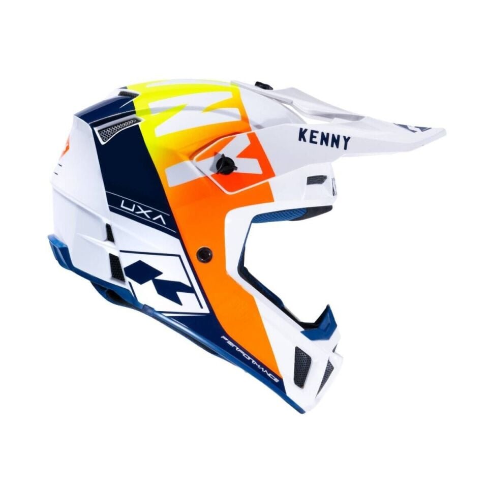 Kenny Racing Performance Graphic Helmet White Navy Orange