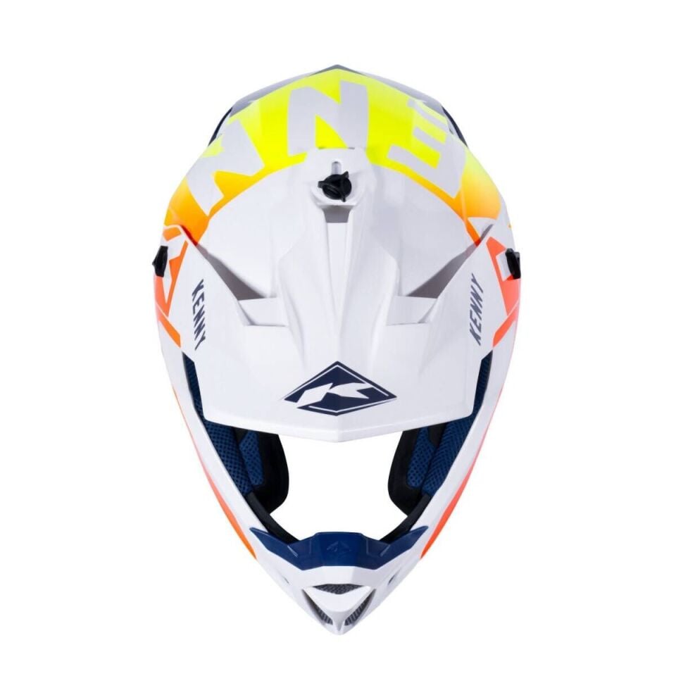 Kenny Racing Performance Graphic Helmet White Navy Orange