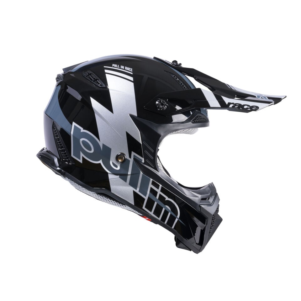 Pull In Master Race Trash Kask Yarış Siyah Gri