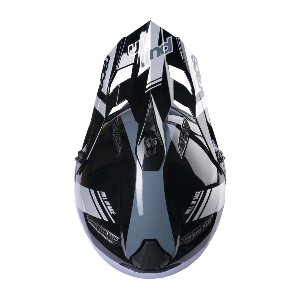 Pull In Master Race Trash Kask Yarış Siyah Gri