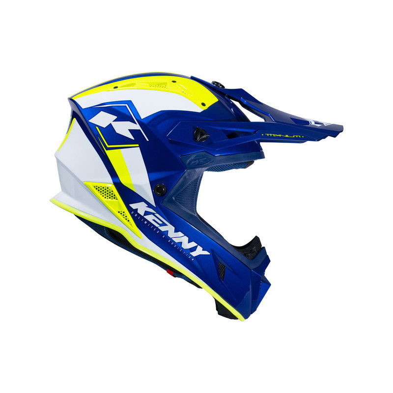Kenny Racing Titanium Graphic Kask Navy Neon Yellow