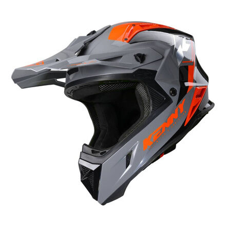 Kenny Racing Titanium Graphic Kask Grey Orange