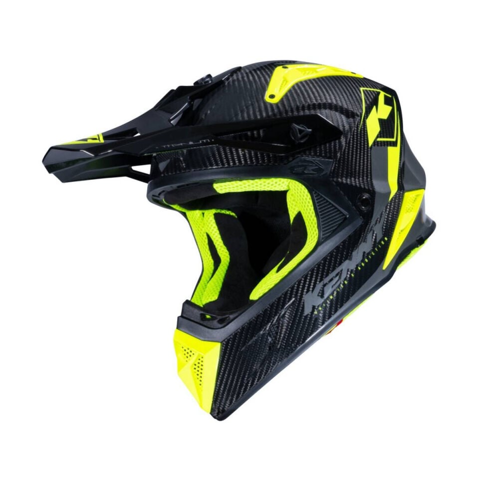 Kenny Racing Titanium Karbon Kask Graphic Neon Sarı