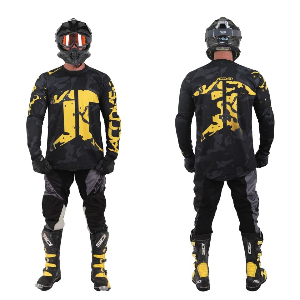 Jaccover Motocross Jersey - Black Black - L