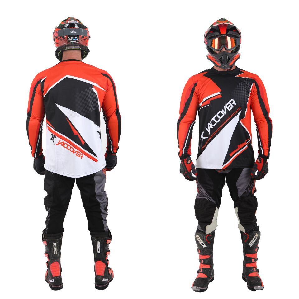 Jaccover Motocross Jersey - Red Red - L