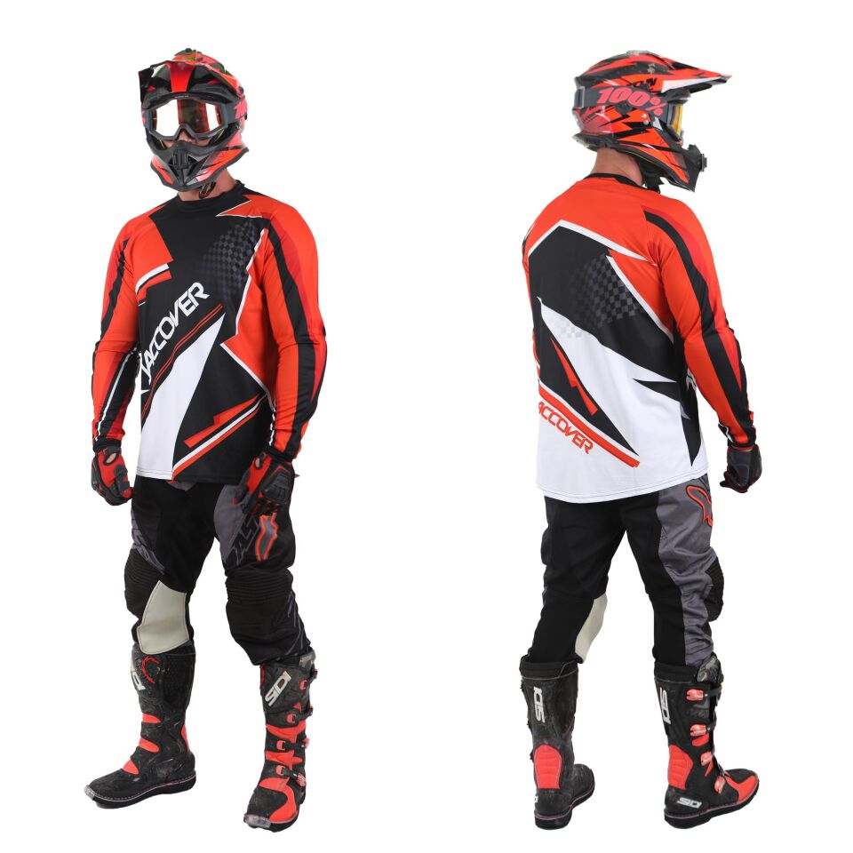 Jaccover Motocross Jersey - Orange Orange - M
