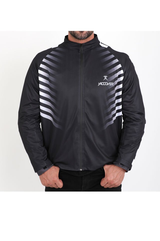 J-Long Way Fermuarlı Jersey Siyah - S