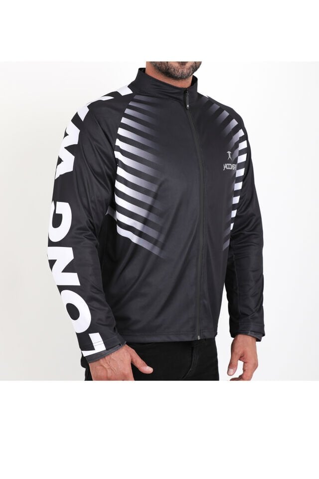 J-Long Way Fermuarlı Jersey Siyah - XL