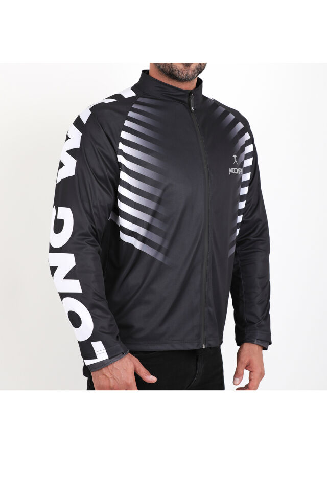 J-Long Way Fermuarlı Jersey Siyah - XL